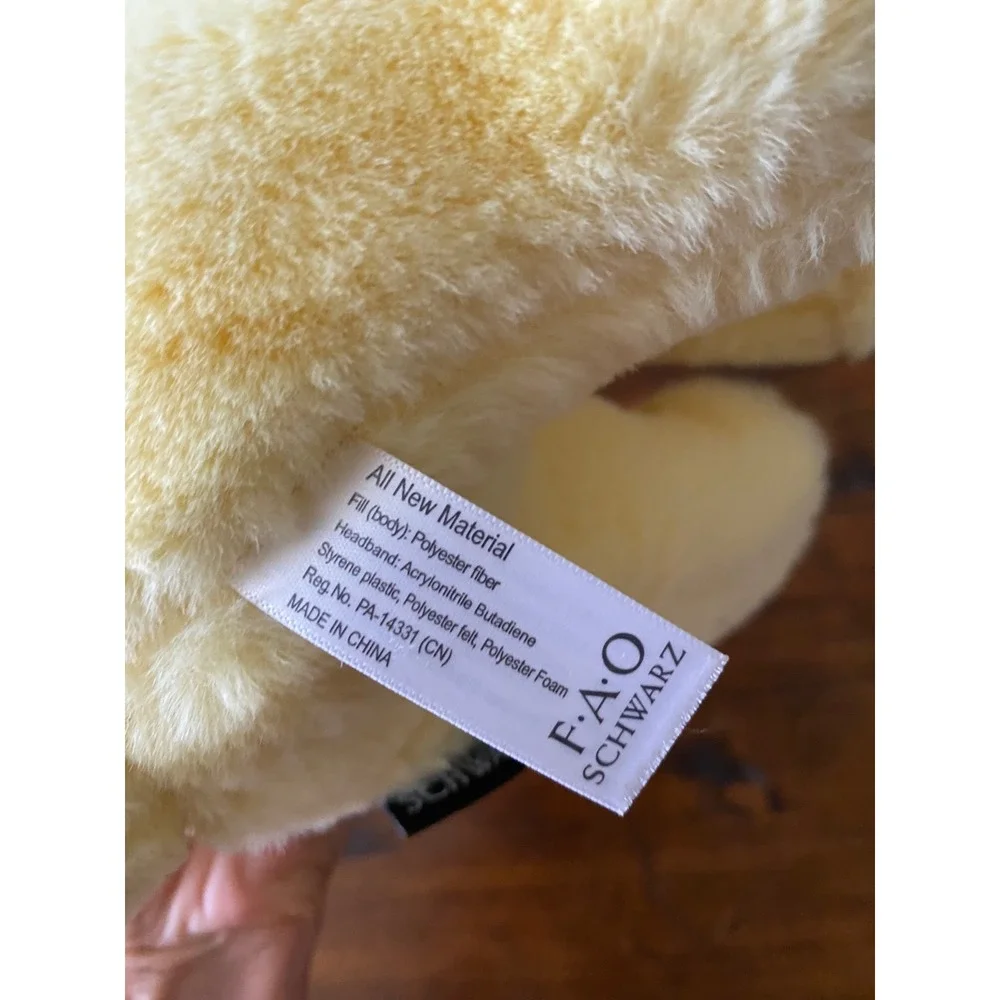 FAO Schwarz Valentine Golden Retriever Plush Dog‎ Red Heart Headband 59781A23290